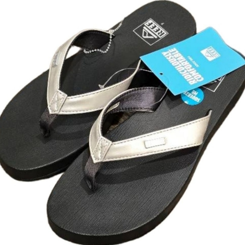 Reefs Silver Flip Flops - Picture 2 of 3